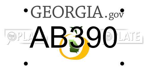 AB390 Georgia License Plate