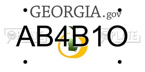 AB4B1O Georgia License Plate