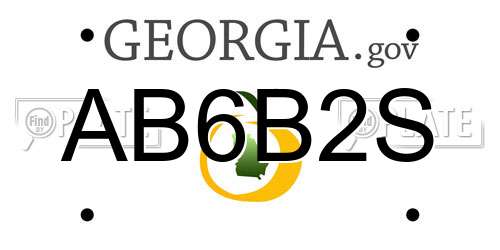 AB6B2S Georgia License Plate