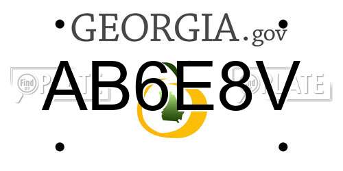 AB6E8V Georgia License Plate