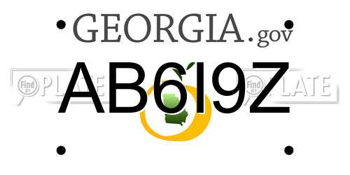 AB6I9Z Georgia License Plate