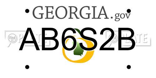 AB6S2B Georgia License Plate