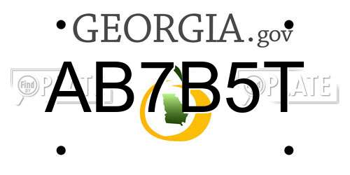 AB7B5T Georgia License Plate