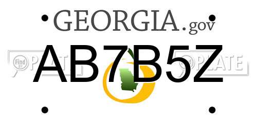 AB7B5Z Georgia License Plate