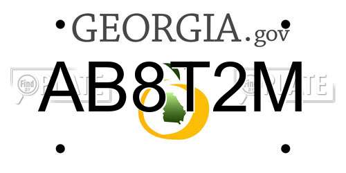 AB8T2M Georgia License Plate