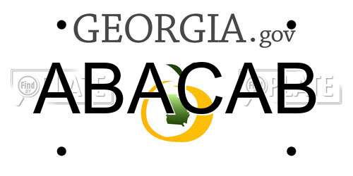 ABACAB Georgia License Plate