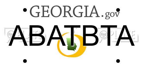 ABATBTA Georgia License Plate