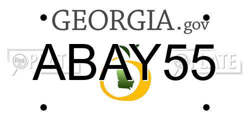 ABAY55 Georgia License Plate