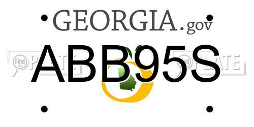 ABB95S Georgia License Plate