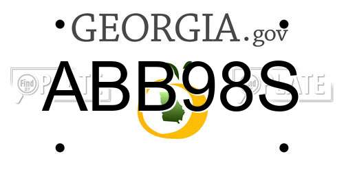 ABB98S Georgia License Plate