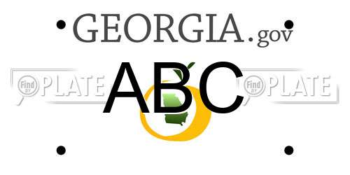 ABC Georgia License Plate