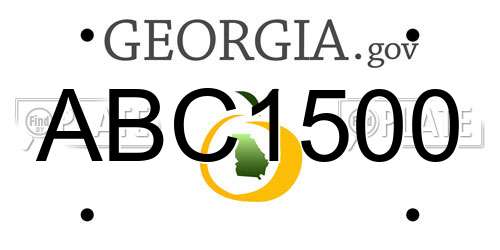 ABC1500 Georgia License Plate