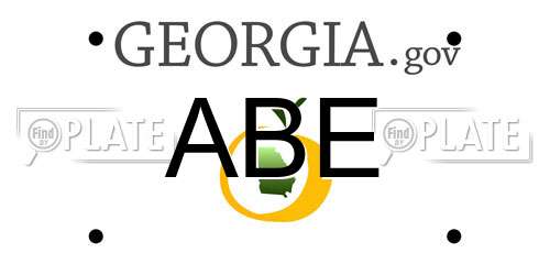 ABE Georgia License Plate