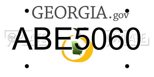 ABE5060 Georgia License Plate