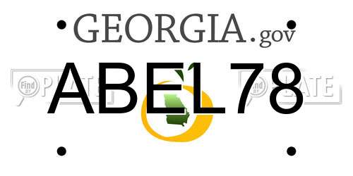 ABEL78 Georgia License Plate