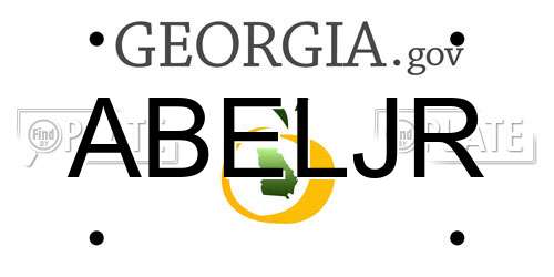 ABELJR Georgia License Plate