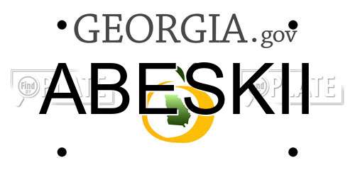 ABESKII Georgia License Plate