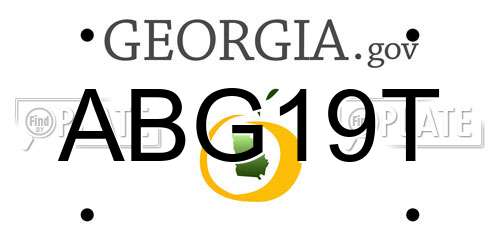 ABG19T Georgia License Plate