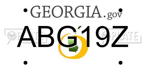 ABG19Z Georgia License Plate