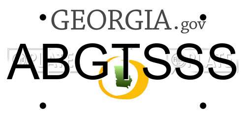 ABGTSSS Georgia License Plate