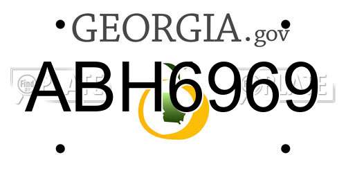 ABH6969 Georgia License Plate