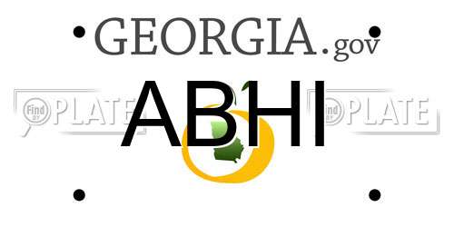ABHI Georgia License Plate
