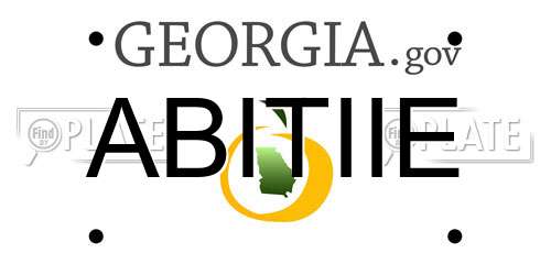 ABITIIE Georgia License Plate