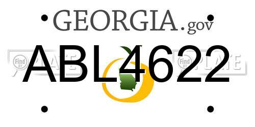 ABL4622 Georgia License Plate