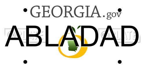 ABLADAD Georgia License Plate