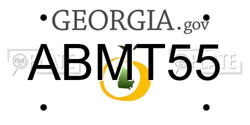 ABMT55 Georgia License Plate