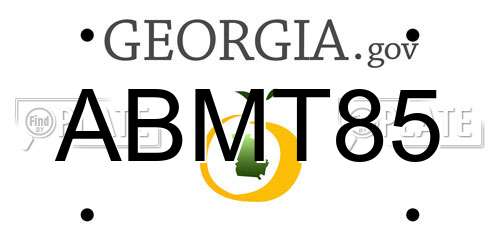 ABMT85 Georgia License Plate