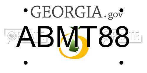 ABMT88 Georgia License Plate