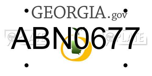 ABN0677 Georgia License Plate