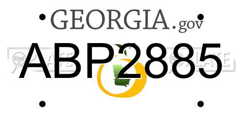 ABP2885 Georgia License Plate