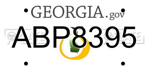ABP8395 Georgia License Plate