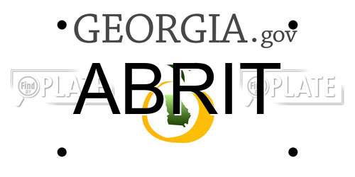 ABRIT Georgia License Plate
