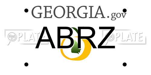 ABRZ Georgia License Plate