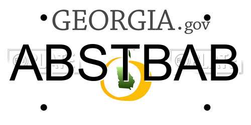 ABSTBAB Georgia License Plate