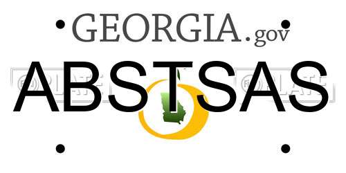 ABSTSAS Georgia License Plate