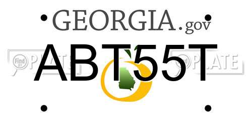 ABT55T Georgia License Plate