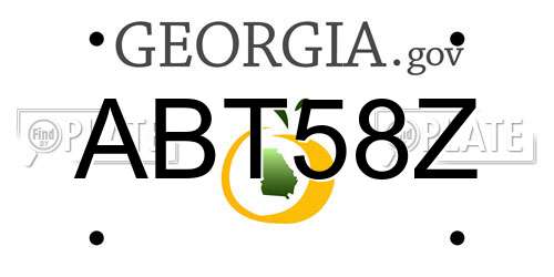 ABT58Z Georgia License Plate