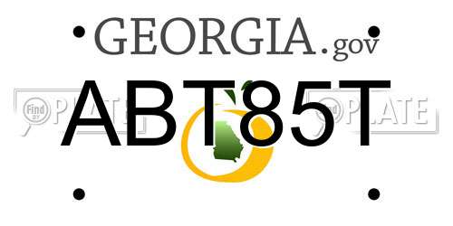 ABT85T Georgia License Plate