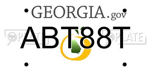 ABT88T Georgia License Plate
