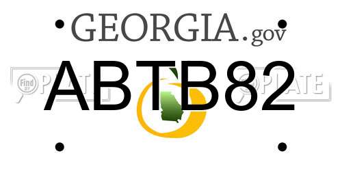 ABTB82 Georgia License Plate