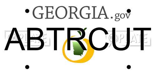 ABTRCUT Georgia License Plate