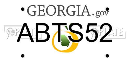 ABTS52 Georgia License Plate
