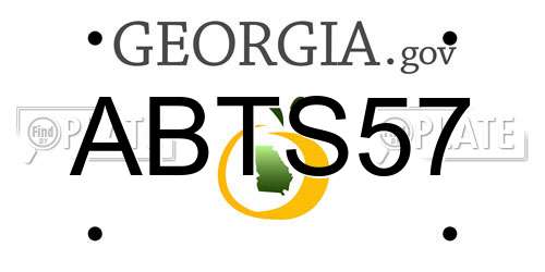 ABTS57 Georgia License Plate