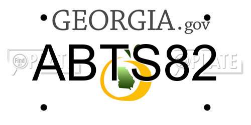 ABTS82 Georgia License Plate