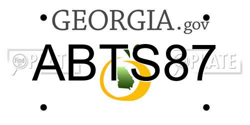 ABTS87 Georgia License Plate