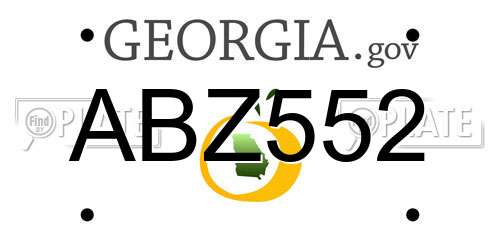ABZ552 Georgia License Plate